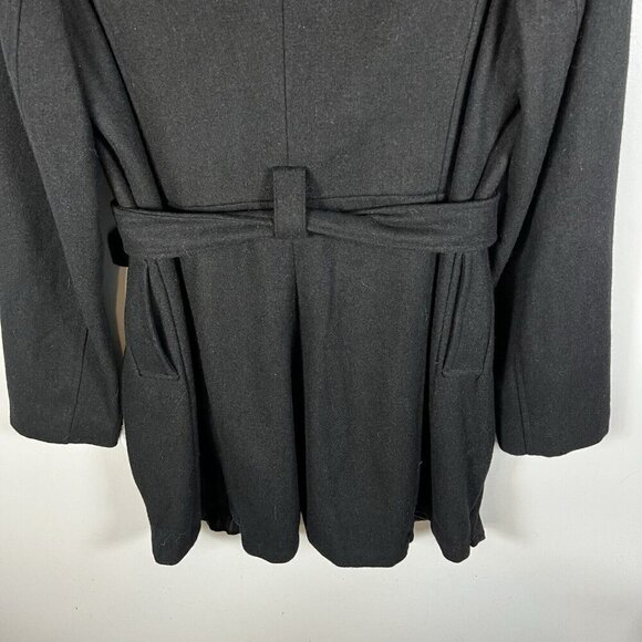 XHILIRATION Black Wool Blend Pea Coat Women’s Size Large Outerwear Winter NWT - Picture 11 of 12